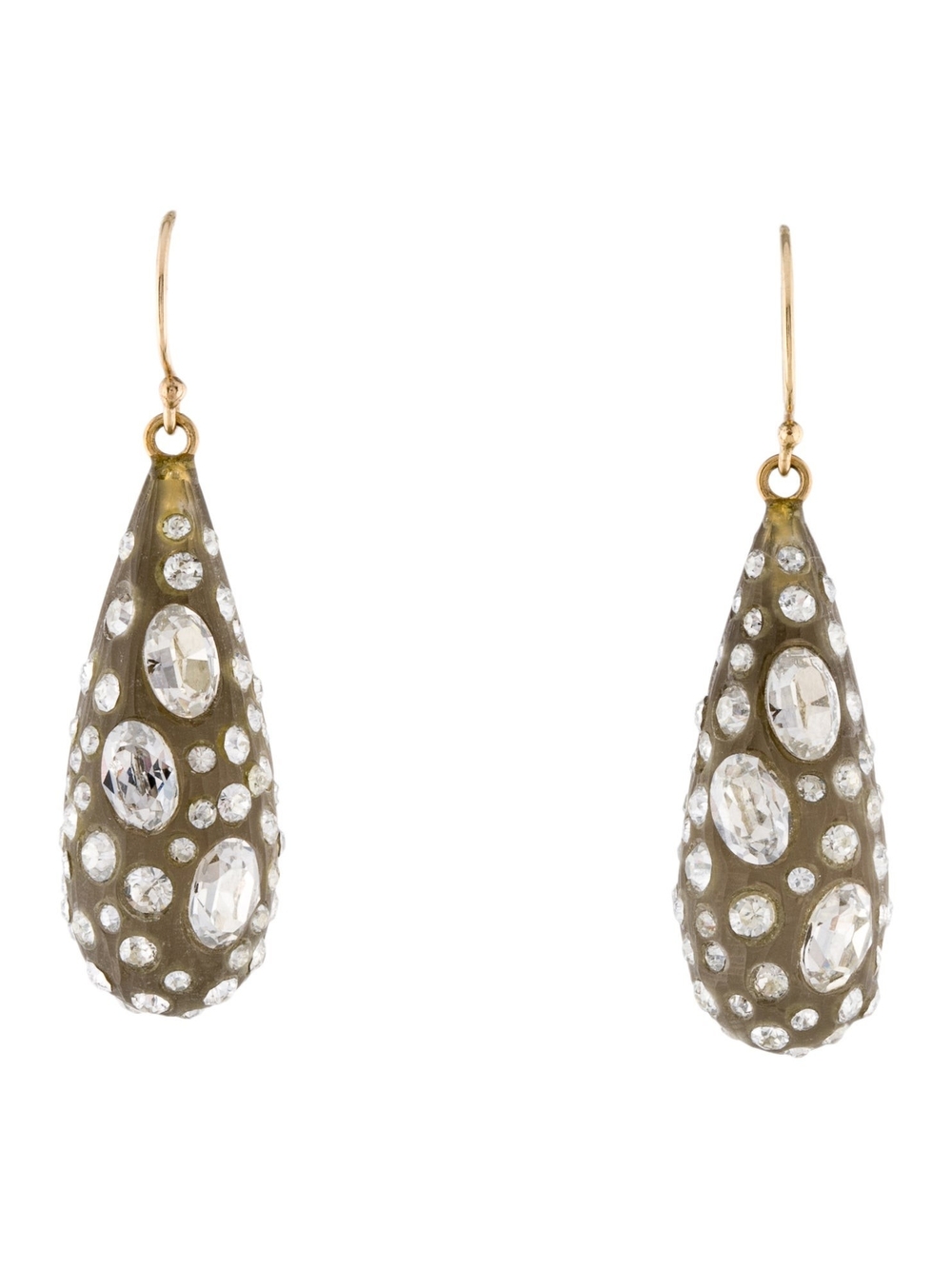 Alexis Bittar Lucite "Diamond Dust" Dewdrop Earrings